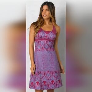 Prana Small Holly Pink Blue Dress Athletic Athleisure Sporty
